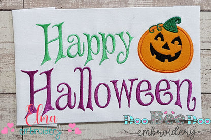 Pumpkin Happy Halloween - Applique