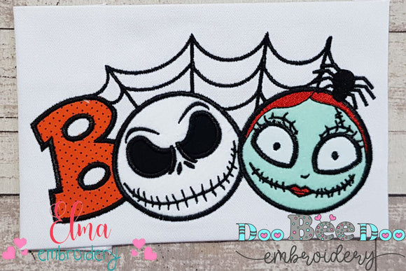 Halloween Skellington Boy and Girl - Applique