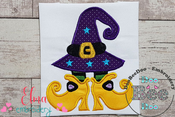 Witch Hat and Shoes - Applique Embroidery