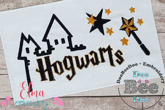 School of Magic Silhouette - Fill Stitch