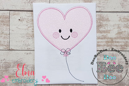 Heart Balloon - Applique