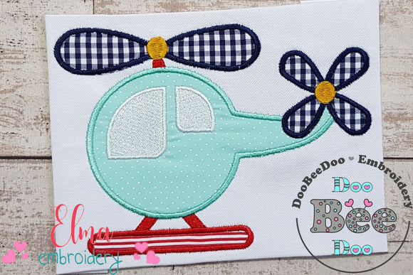 Cute Little Helicopter - Applique