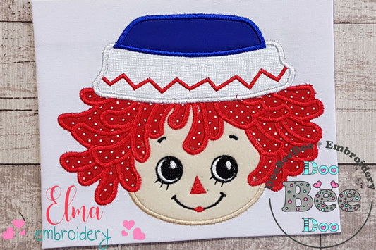 Raggedy Andy Face - Applique