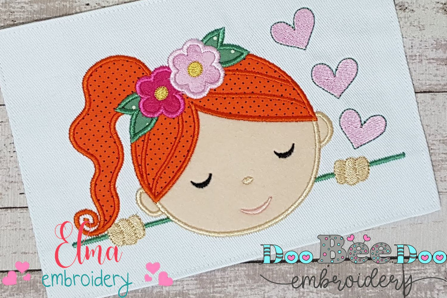 Cute Ginger Girl - Applique