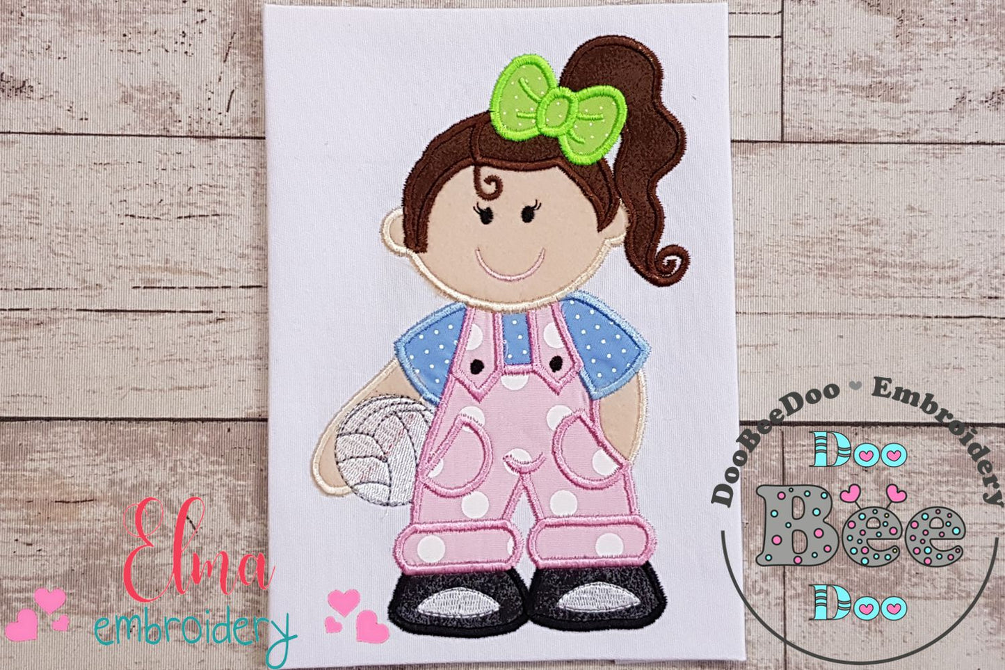 Girl with Volleyball - Applique