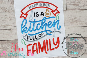 Happines is a Kitchen full of Love - Fill Stitch