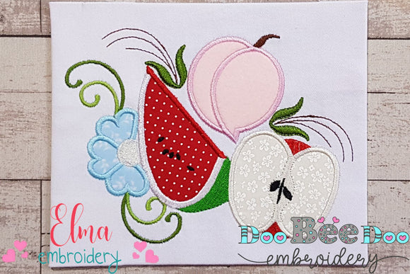 Peach, Apple and Watermelon - Applique