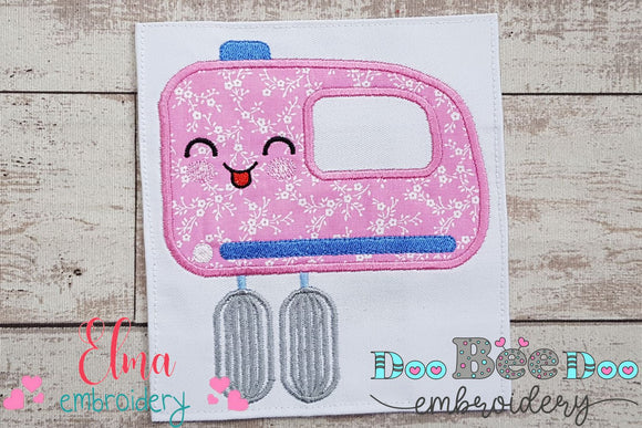 Happy Face Mixer - Applique - Machine Embroidery Design