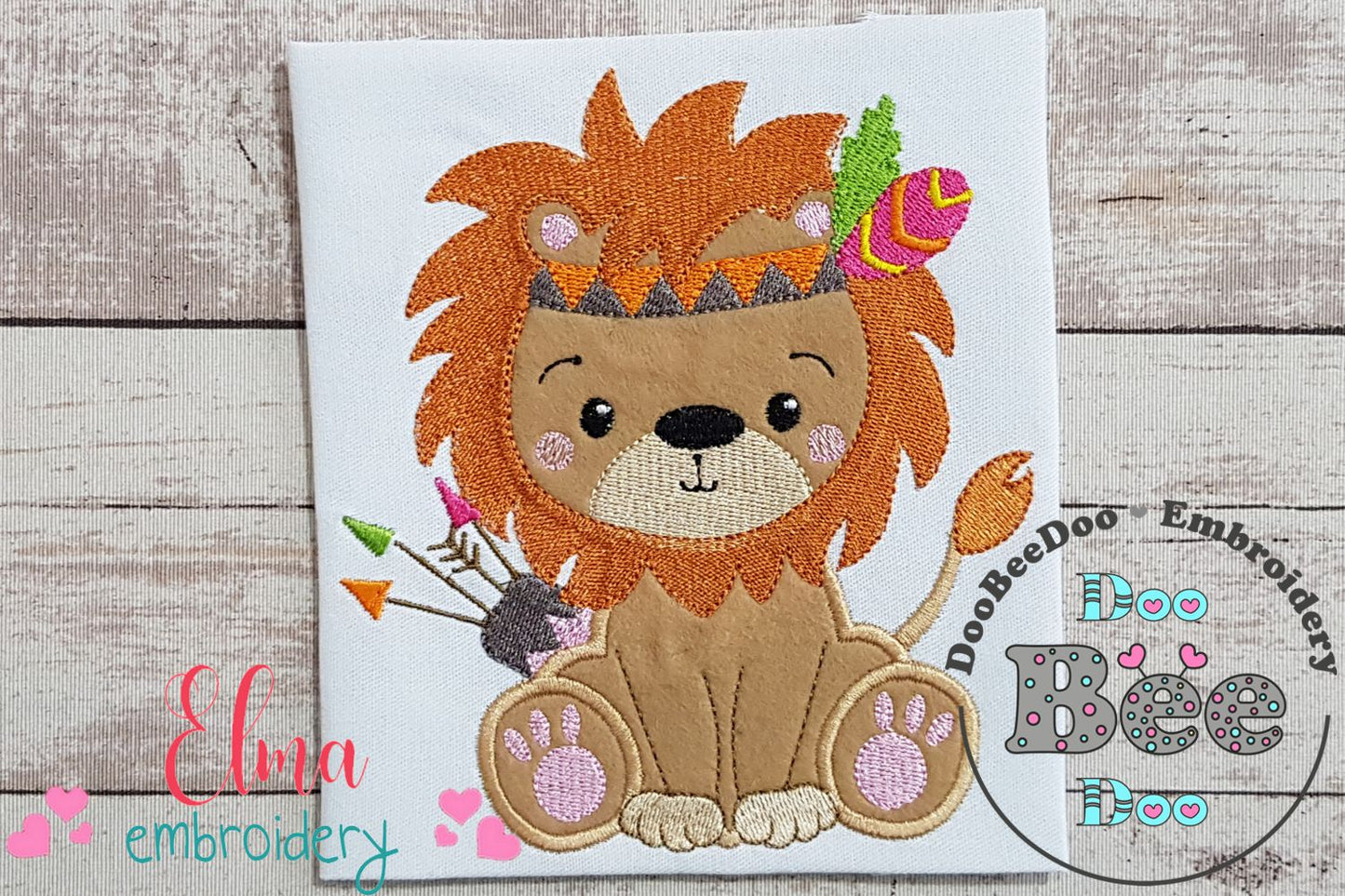 Indian Boho Lion - Applique
