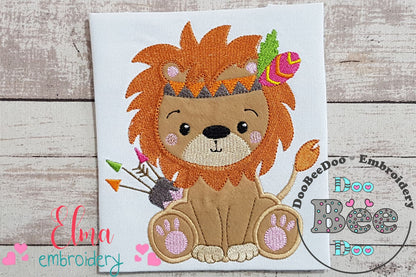 Indian Boho Lion - Applique