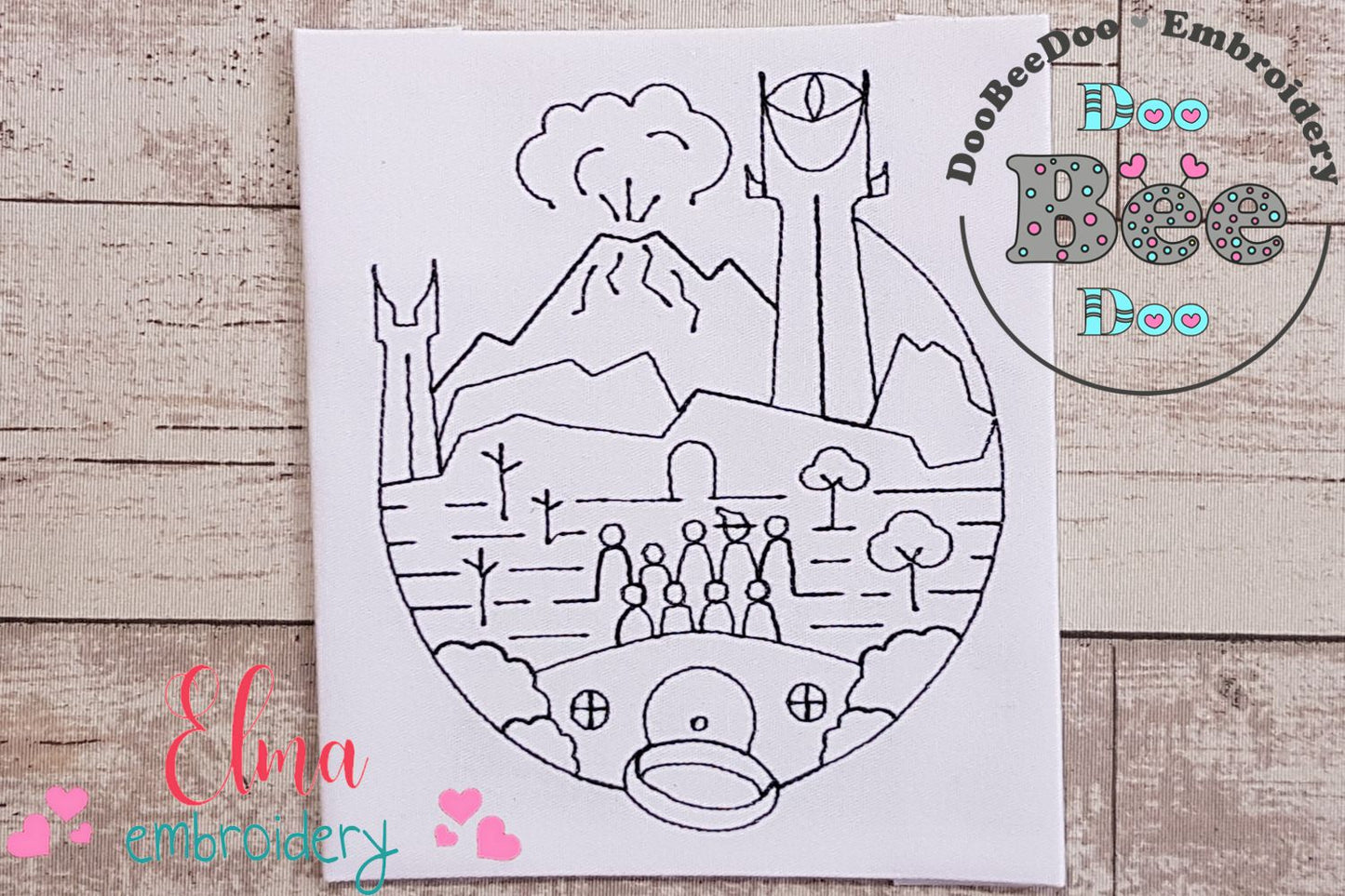 The Ring Fellowship - Redwork