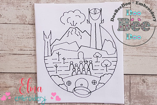 The Ring Fellowship - Redwork