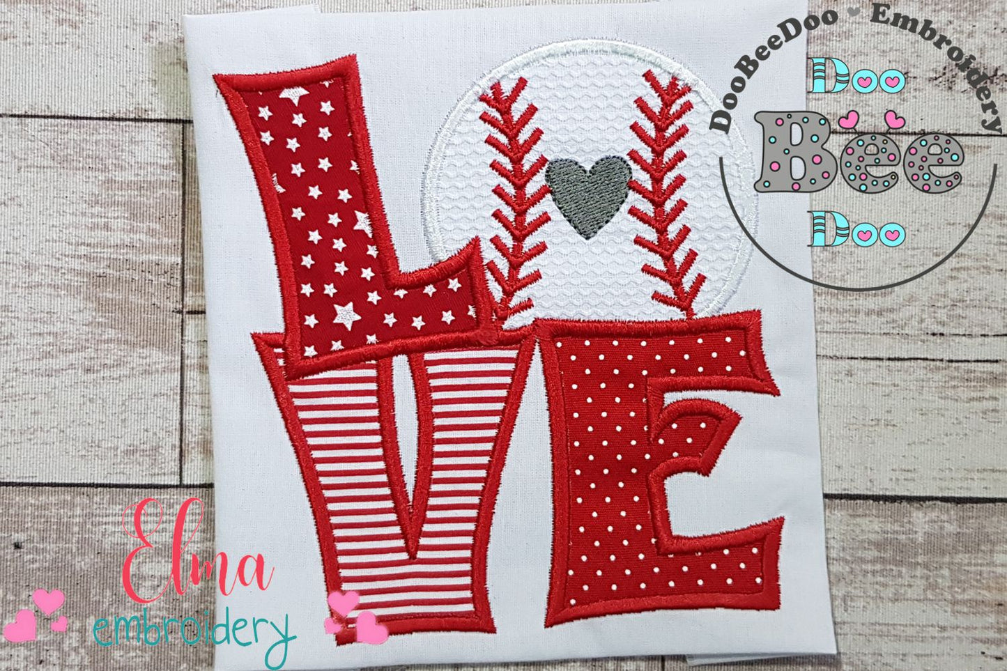 Love Baseball - Applique