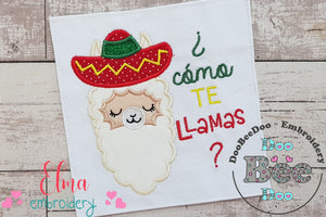 Mexican Llama ¿Como te Llamas? - Applique