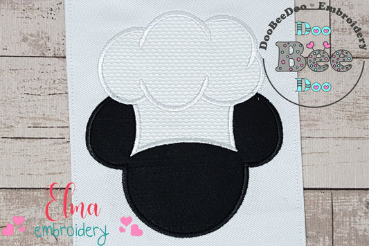 Mouse Ears Boy kitchen Chef Hat - Applique - Machine Embroidery Design
