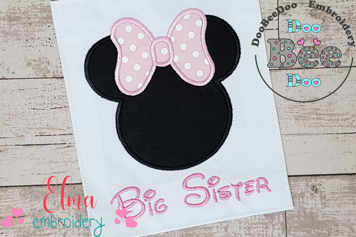 Mouse Ears Girl Big Sister - Applique