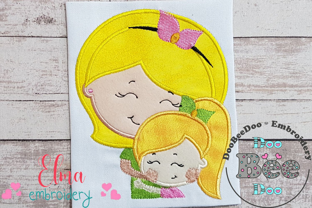 Cute Mom and her Daughter - Applique