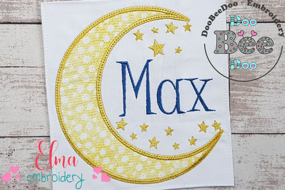 Moon and Stars - Applique