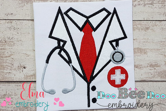 Doctor with Stethoscope - Applique - Machine Embroidery Design