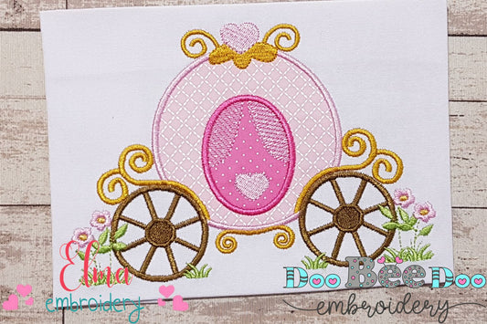 Princess Carriage - Applique Machine Embroidery Design