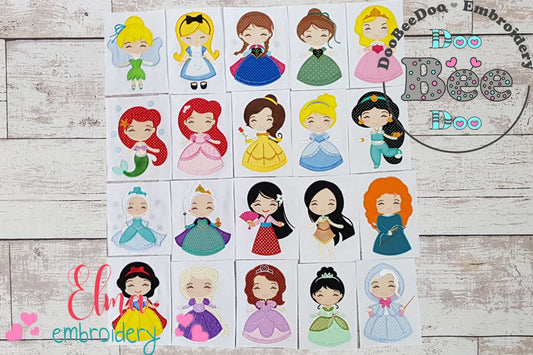 Cute Princess Collection - Applique - Set of 20 designs