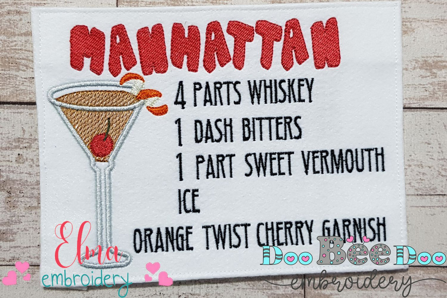 Manhattan Recipe - Applique