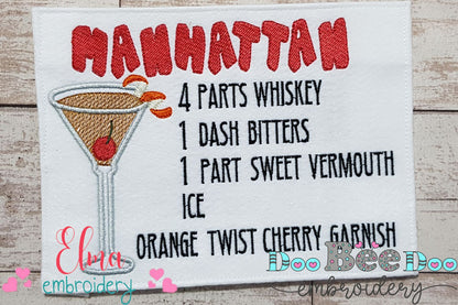 Manhattan Recipe - Applique