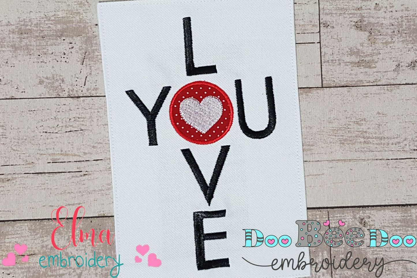 Love You Lettering  - Applique