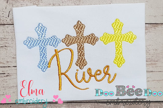 Cross Trio - Fill Stitch