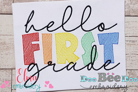 Hello First Grade - Rippled Stitch