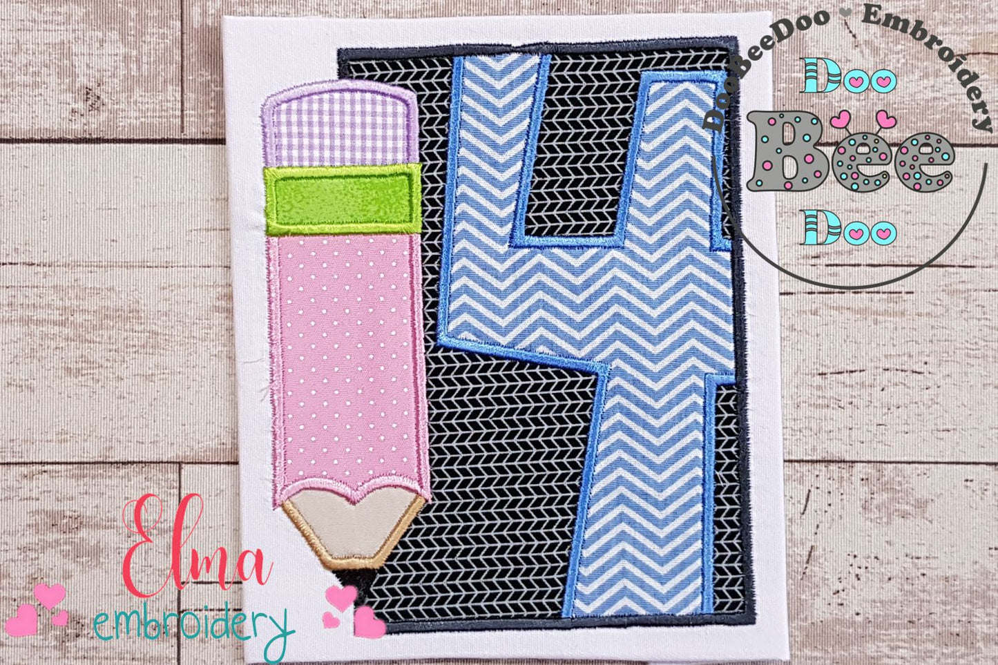 4th Grade Pencil Frame - Applique