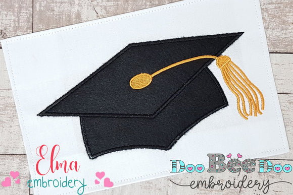 Graduation Cap - Applique - Machine Embroidery Design
