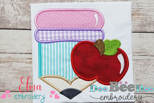 Pencil and Apple - Applique