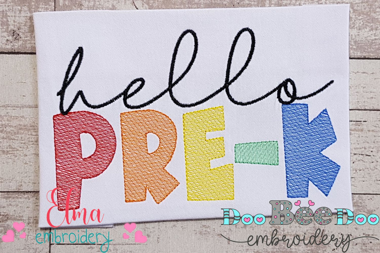 Hello Pre K - Rippled Stitch
