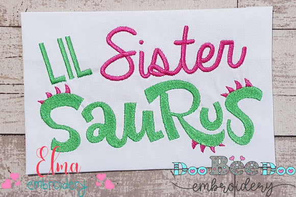 Lil Sister Saurus - Fill Stitch
