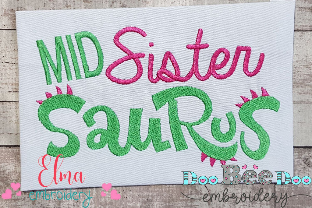 Mid Sister Saurus - Fill Stitch