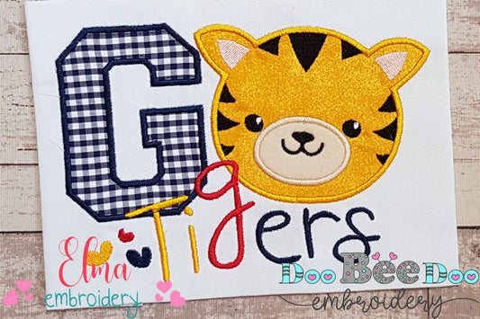 Go Tigers Cute Boy - Applique