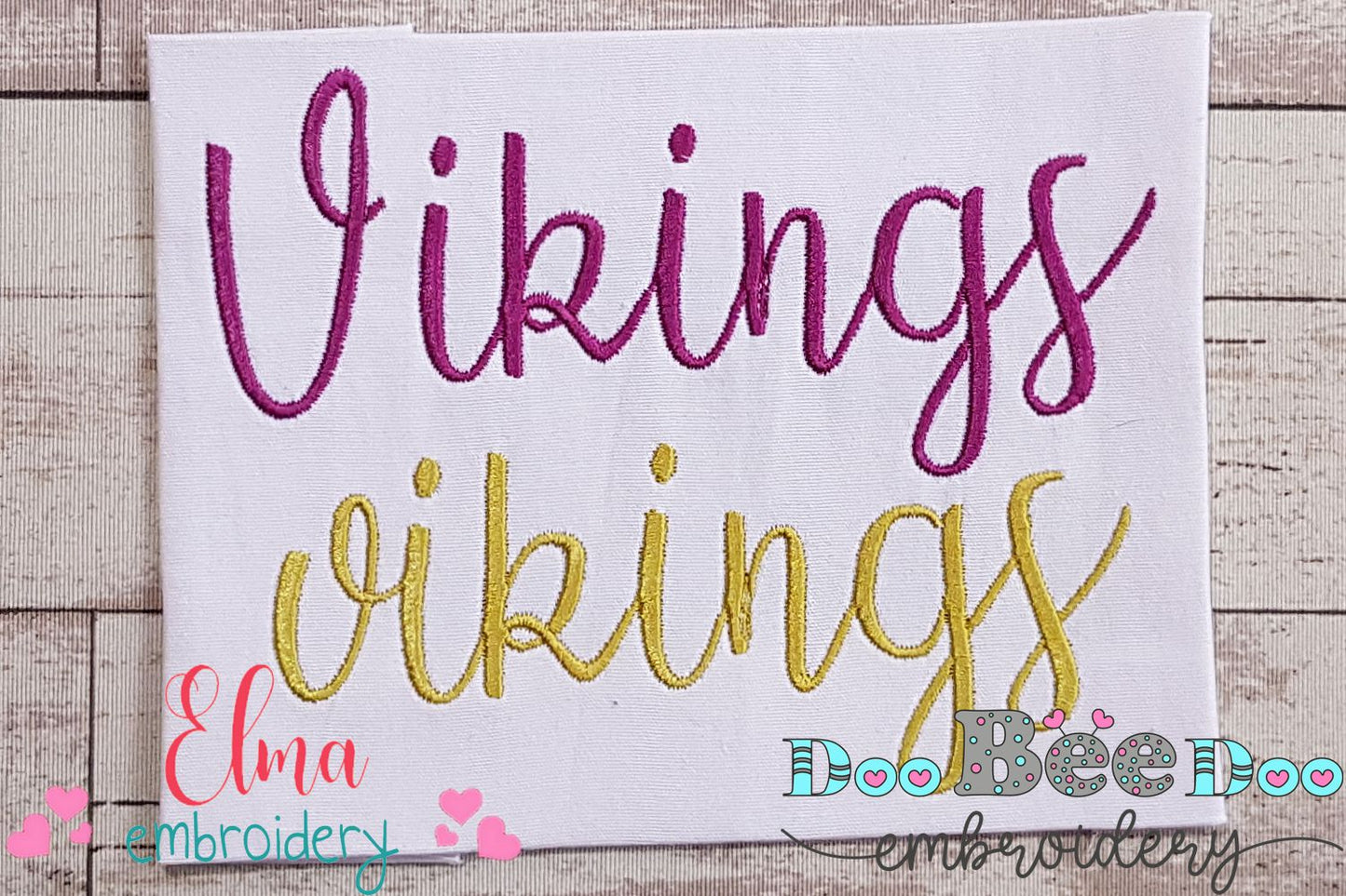 Vikings Word - Fill Stitch - Set of 2 designs