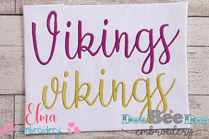 Vikings Word - Fill Stitch - Set of 2 designs