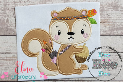 Indian Boho Squirrel - Applique
