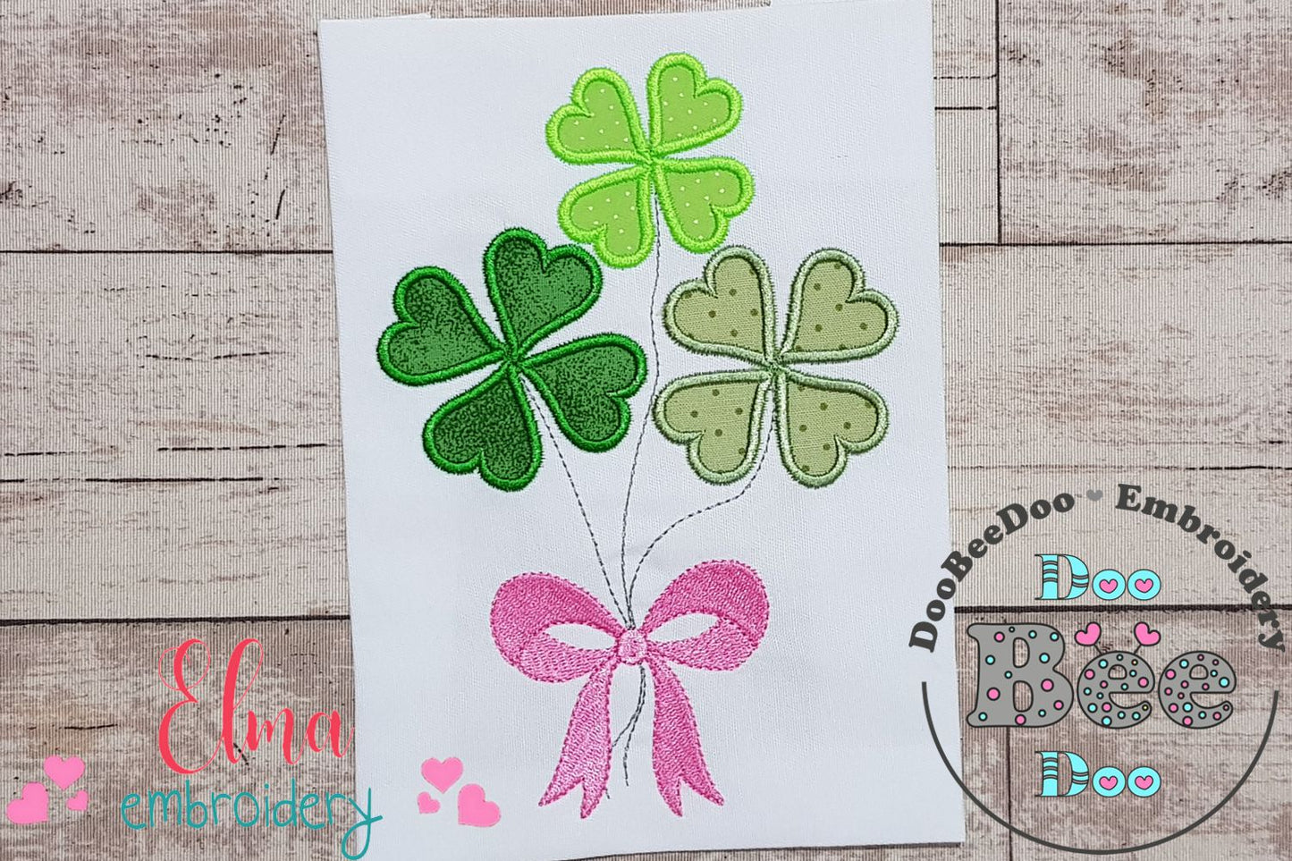 Shamrock Clover Bouquet - Applique