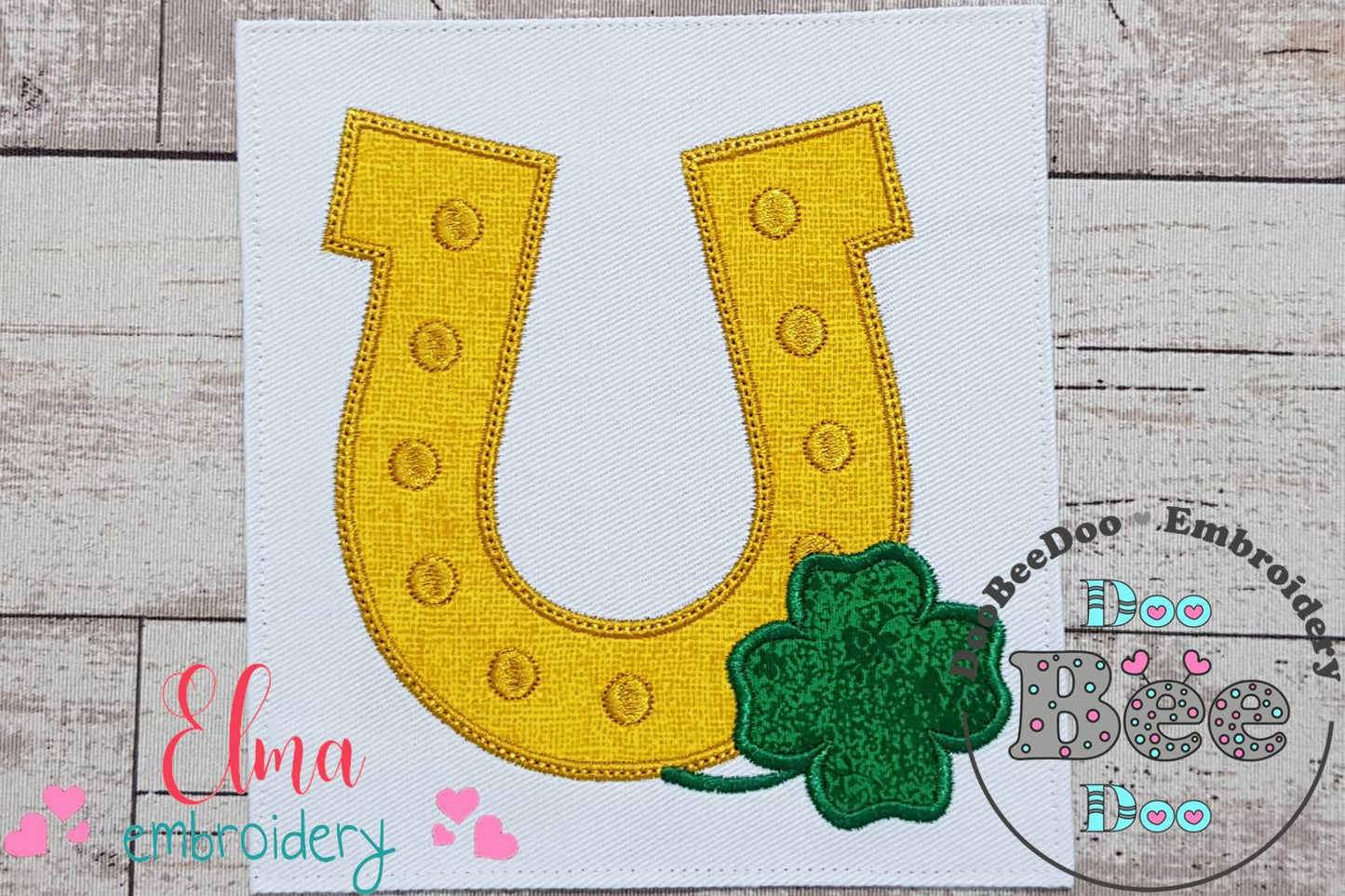 Horseshoe and Shamrock - Applique