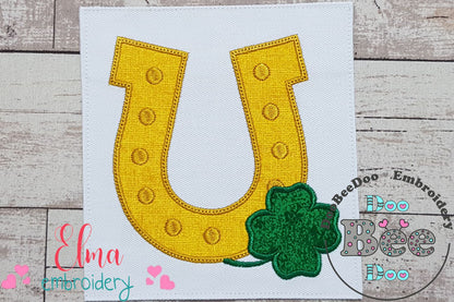 Horseshoe and Shamrock - Applique