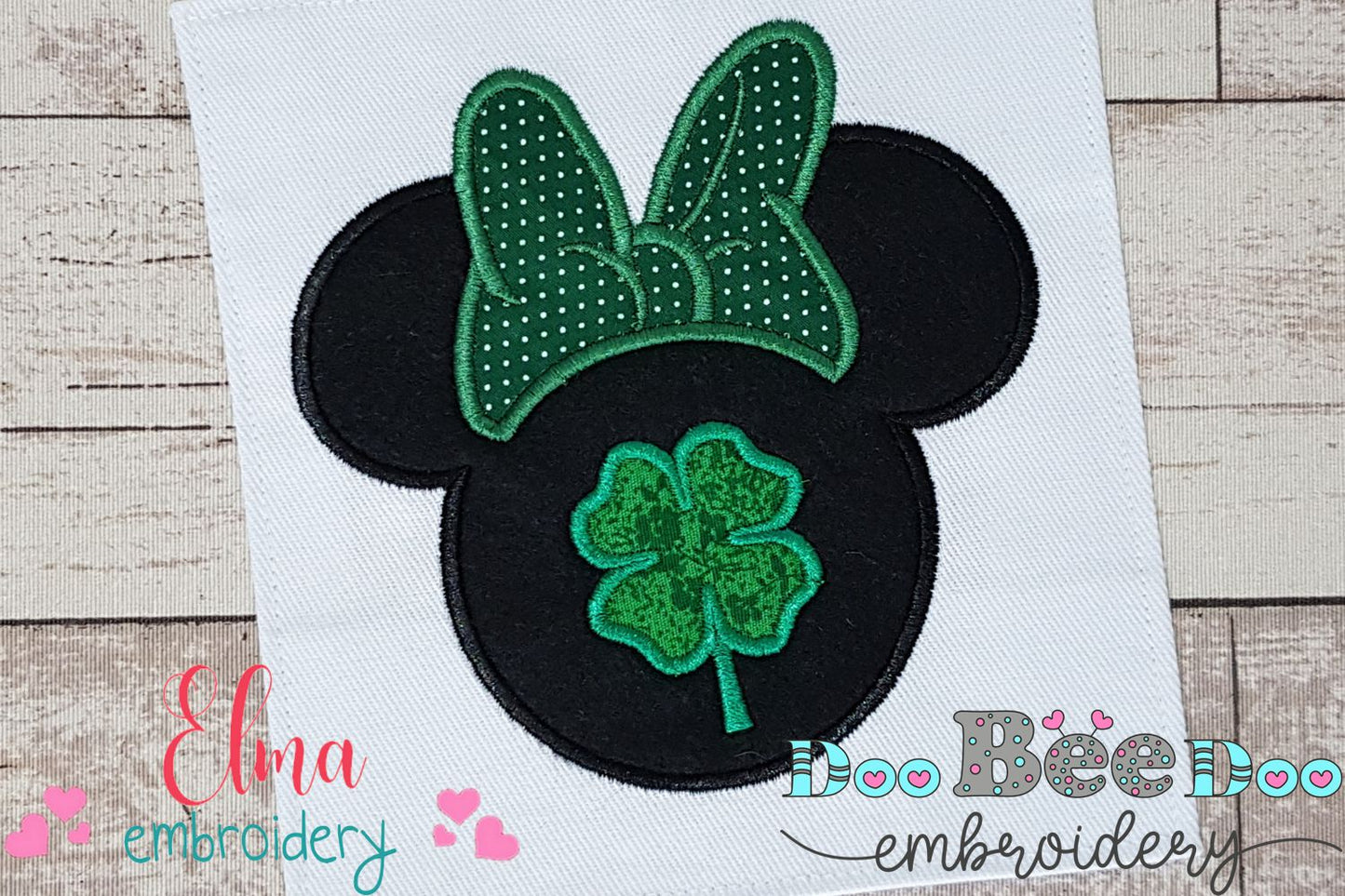 Minnie-Inspired Clover Head – Appliqué – Machine Embroidery Design