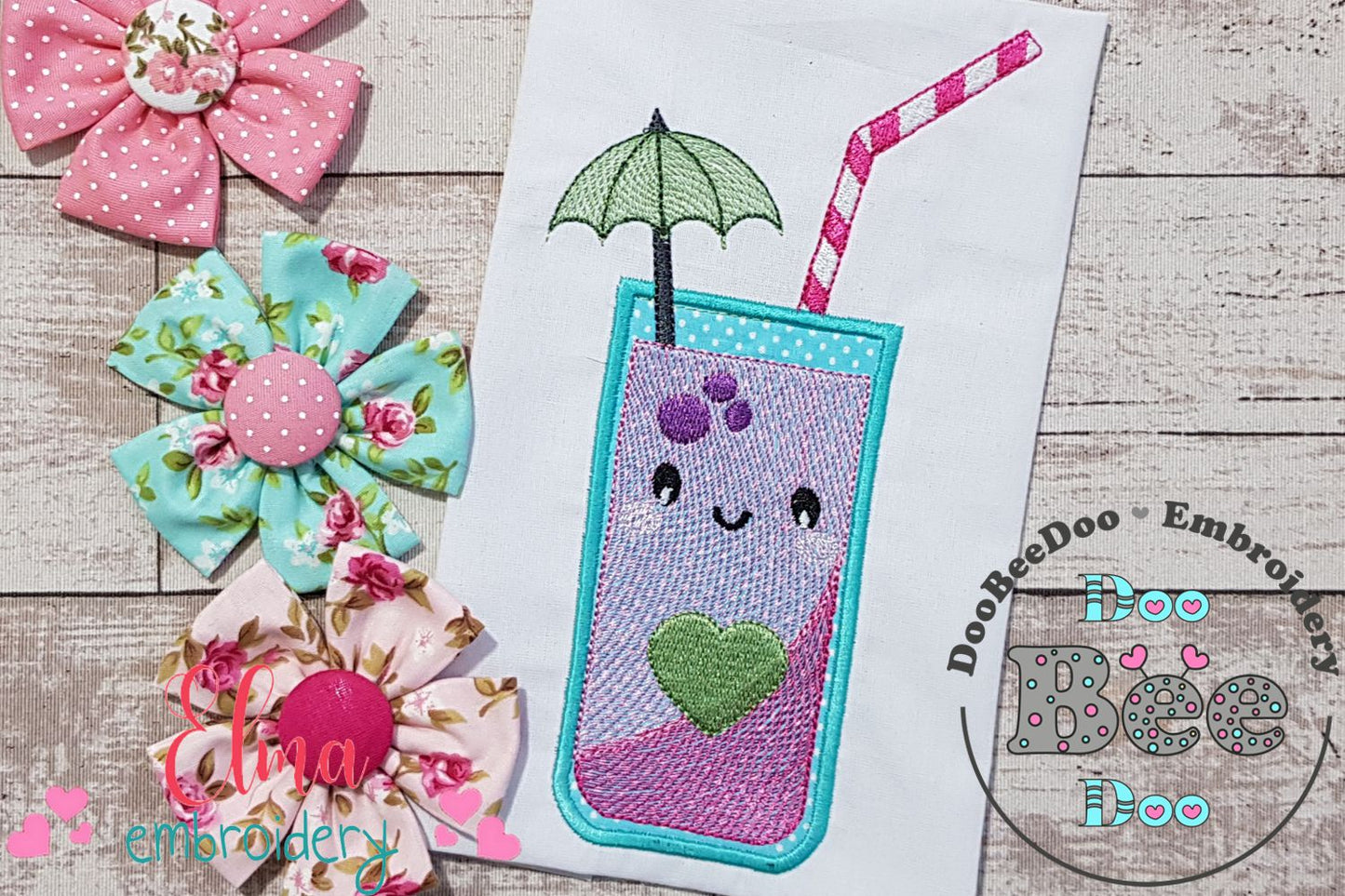 Summer Tropical Happy Drink - Applique