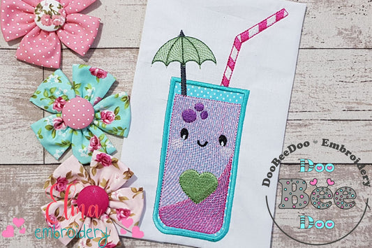 Summer Tropical Happy Drink - Applique