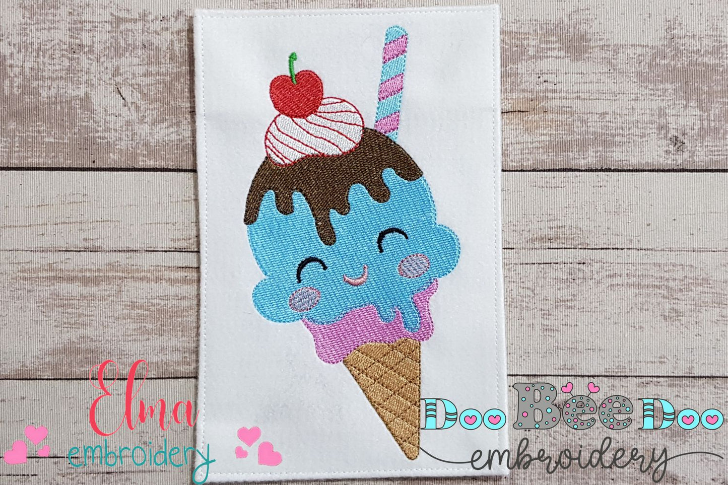 Summer Happy Ice Cream - Fill Stitch