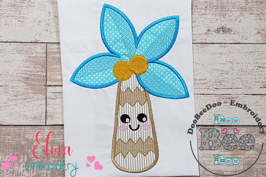 Happy Summer Palm Tree - Applique