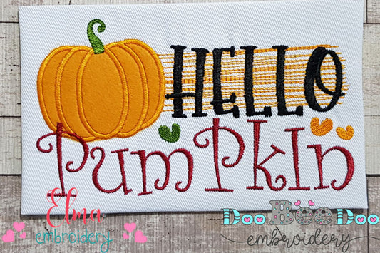 Hello Pumpkin - Applique