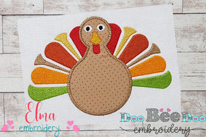 Colorful Thanksgiving Turkey - Applique